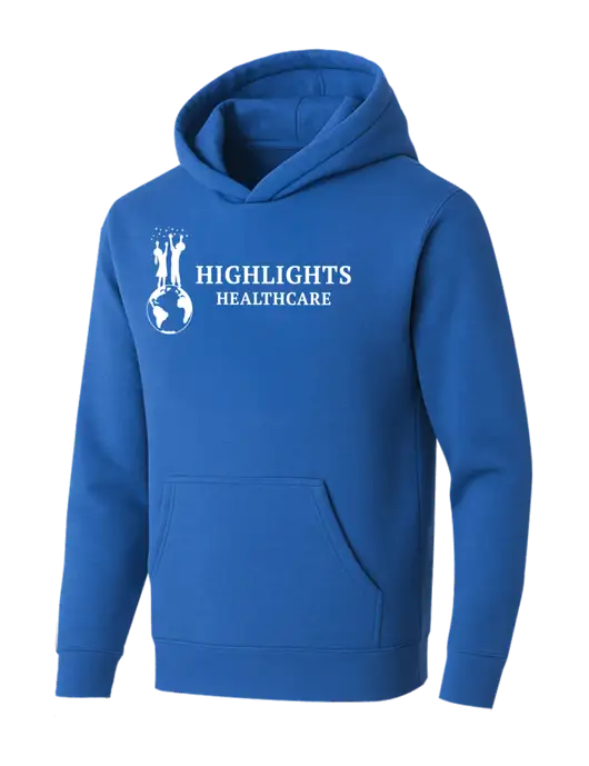 BELLA+CANVAS Royal Sponge Fleece Pullover Hoodie w/Highlights Healthcare Logo