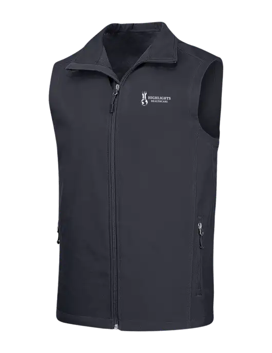Dark Grey Core Soft Shell Vest w/Highlights Healthcare Logo