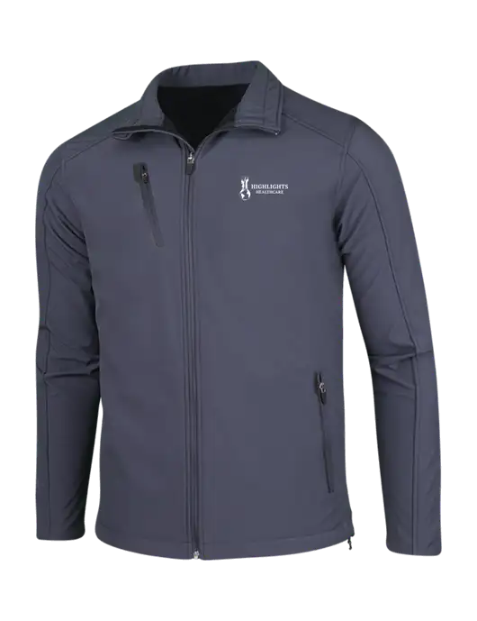 Dark Grey Welded Softshell Jacket w/Highlights Healthcare Logo