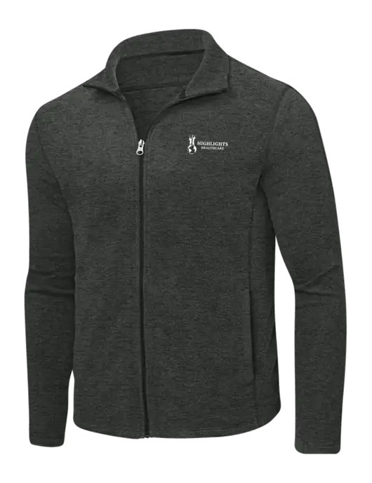 Charcoal Heather Microfleece Full-Zip Jacket w/Highlights Healthcare Logo