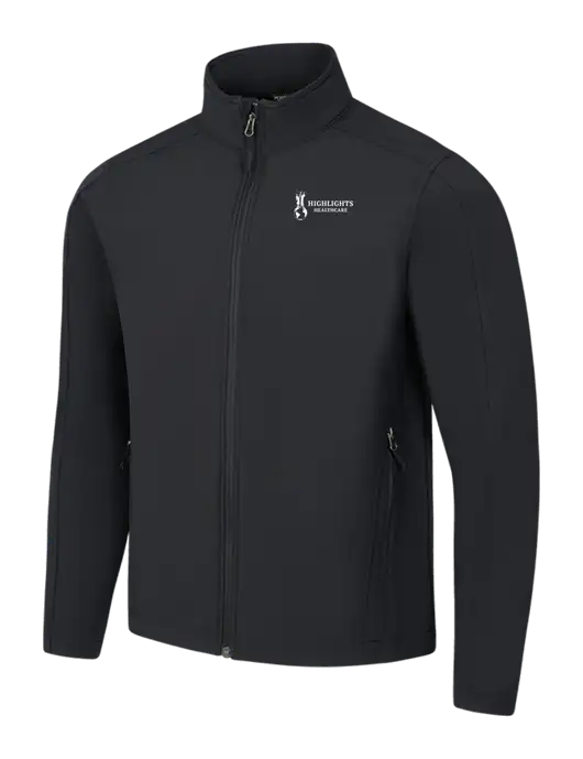 Black Core Soft Shell Jacket w/Highlights Healthcare Logo