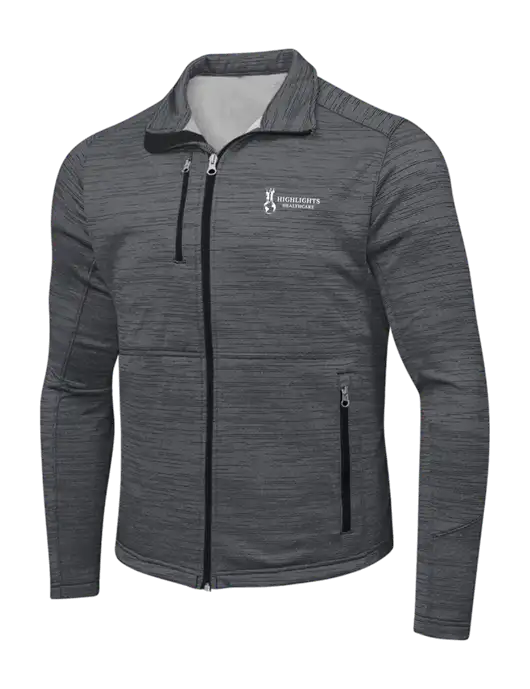 Dark Grey Digi Stripe Fleece Jacket w/Highlights Healthcare Logo