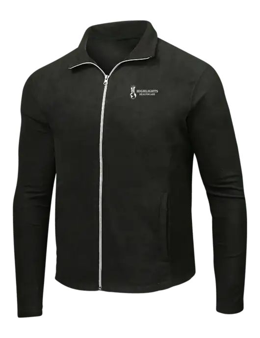 Black Microfleece Jacket w/Highlights Healthcare Logo