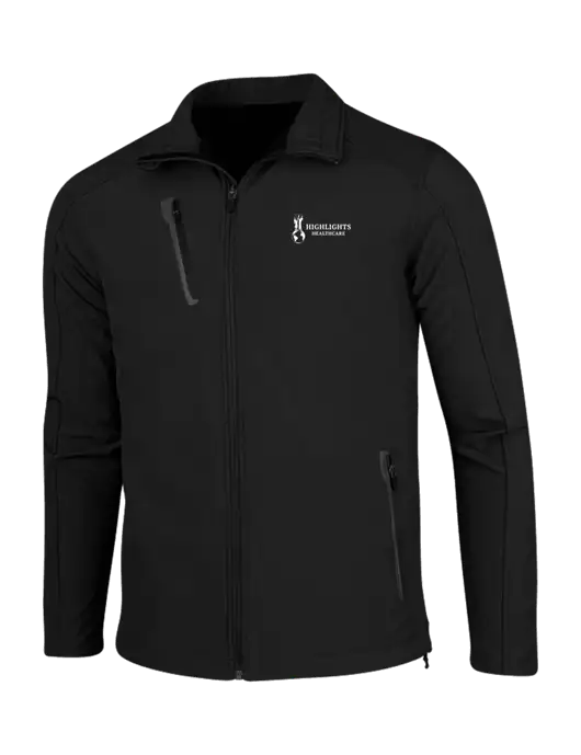 Black Welded Softshell Jacket w/Highlights Healthcare Logo