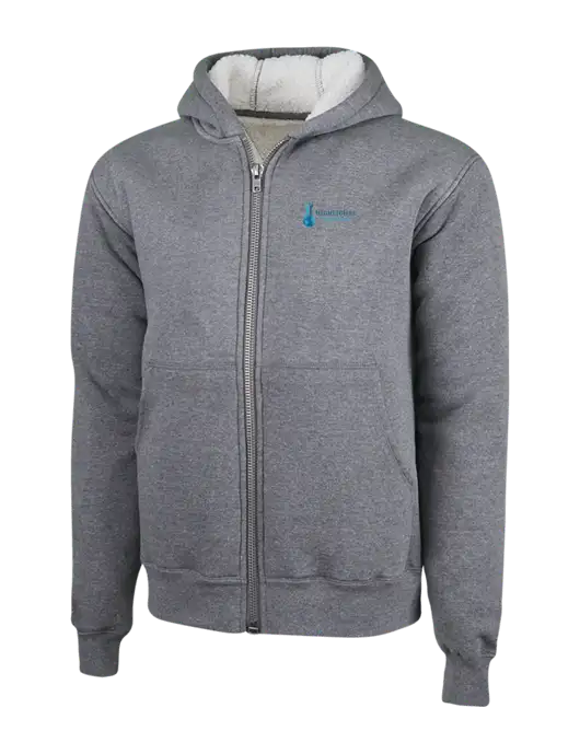 Cornerstone Grey Heather Heavyweight Sherpa Lined Hooded Fleece Jacket w/Highlights Healthcare Logo