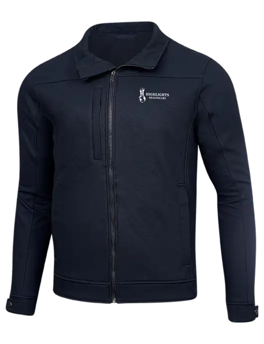 Cornerstone Navy Duck Bonded Soft Shell Jacket w/Highlights Healthcare Logo