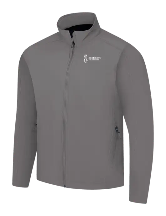 Medium Grey Core Soft Shell Jacket w/Highlights Healthcare Logo