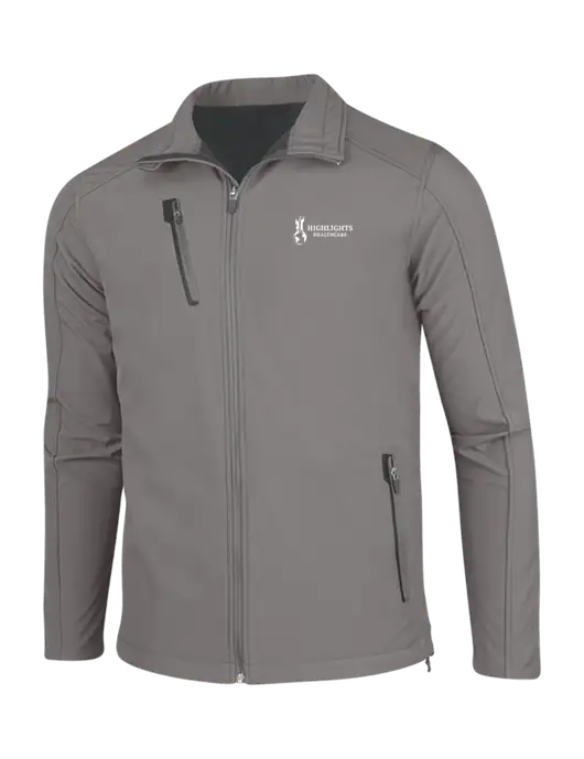 Medium Grey Welded Softshell Jacket w/Highlights Healthcare Logo