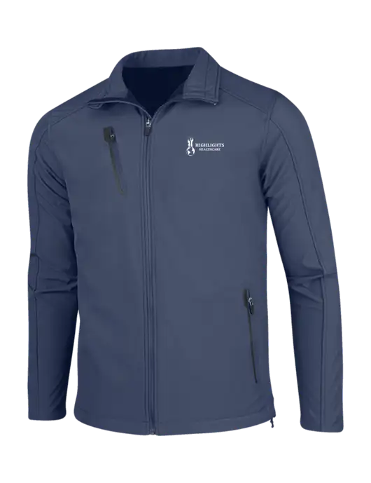 Navy Welded Softshell Jacket w/Highlights Healthcare Logo