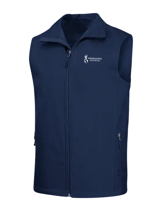 Navy Core Soft Shell Vest w/Highlights Healthcare Logo