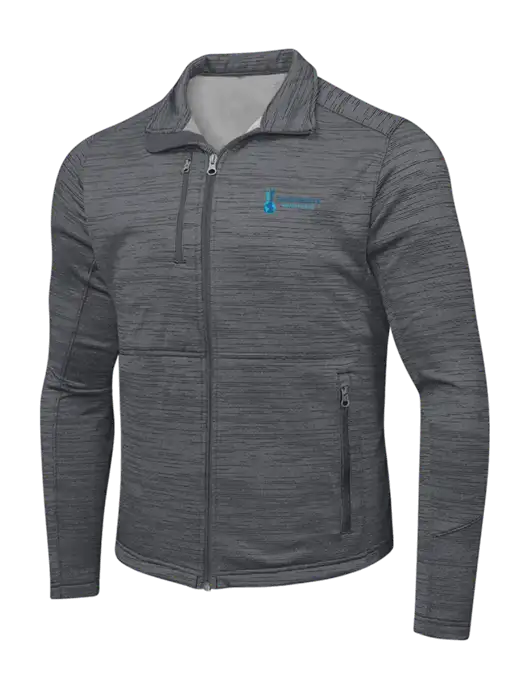 Medium Grey Digi Stripe Fleece Jacket w/Highlights Healthcare Logo