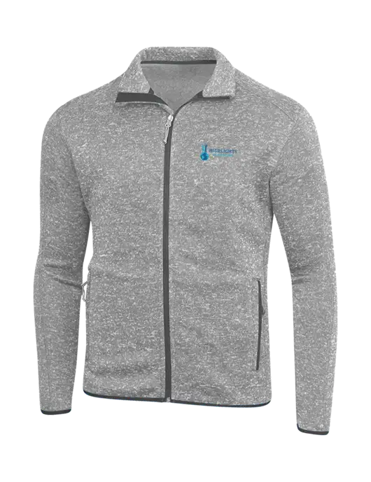 Grey Heather Sweater Fleece Jacket w/Highlights Healthcare Logo