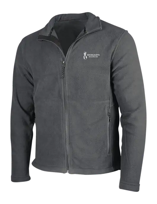 Dark Grey Fleece Jacket w/Highlights Healthcare Logo