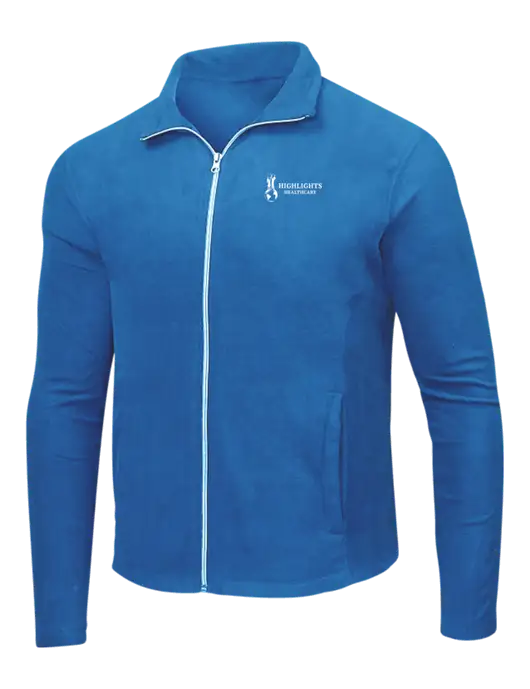Light Royal Microfleece Jacket w/Highlights Healthcare Logo