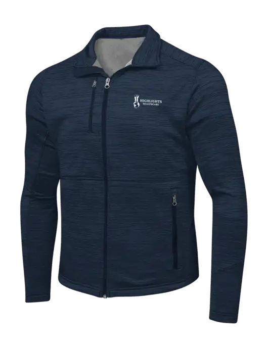 Navy Digi Stripe Fleece Jacket w/Highlights Healthcare Logo