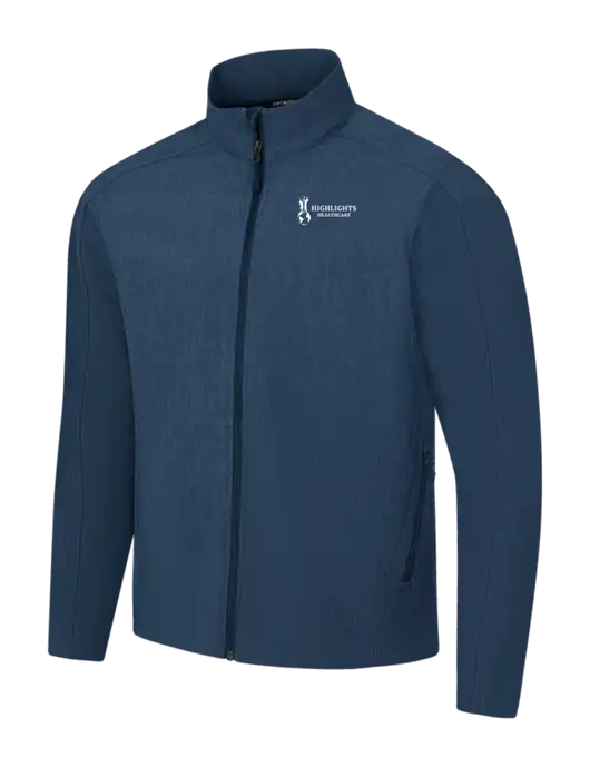 Navy Heather Core Soft Shell Jacket w/Highlights Healthcare Logo