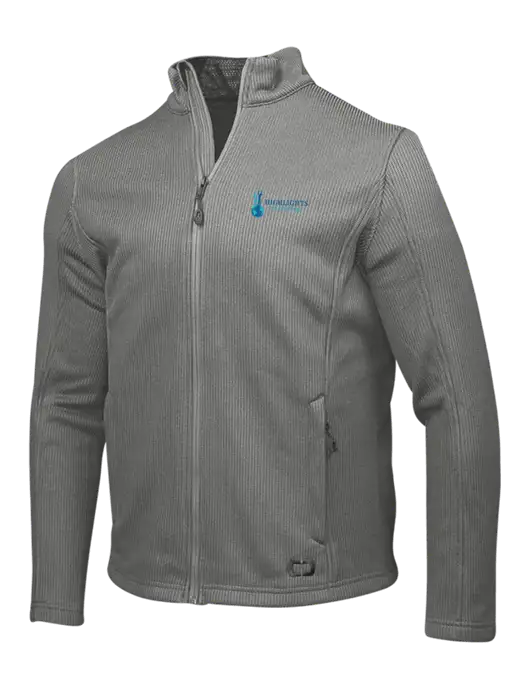 OGIO Medium Grey Grit Fleece Jacket w/Highlights Healthcare Logo