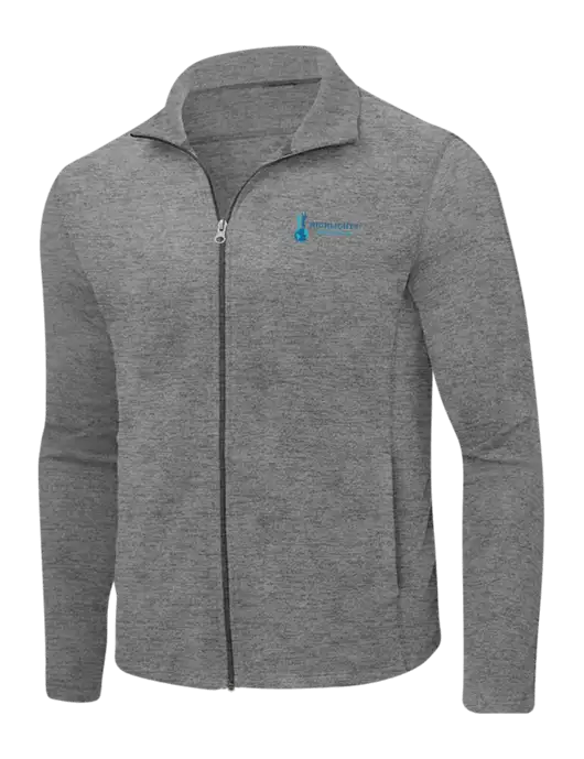 Medium Grey Heather Microfleece Full-Zip Jacket w/Highlights Healthcare Logo