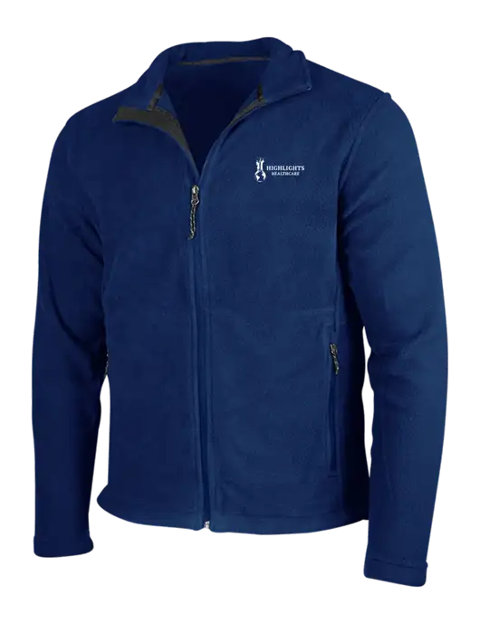 Navy Fleece Jacket w/Highlights Healthcare Logo