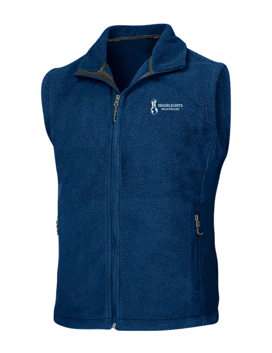 Navy Fleece Vest w/Highlights Healthcare Logo