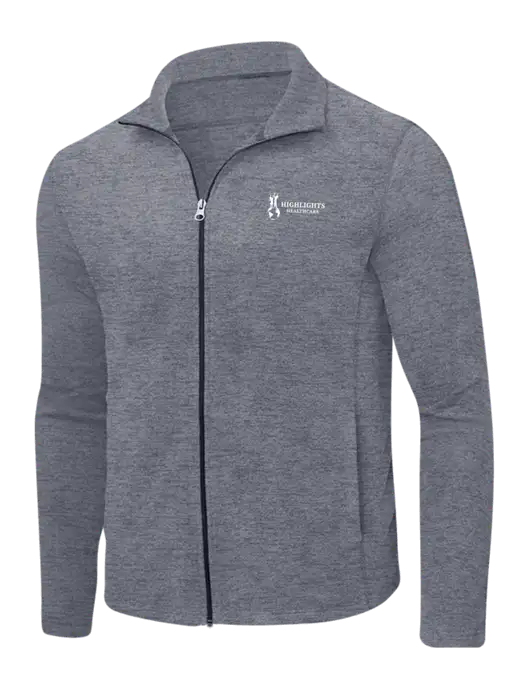 Light Navy Heather Microfleece Full-Zip Jacket w/Highlights Healthcare Logo