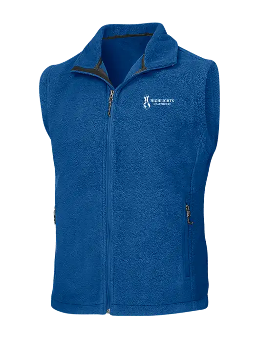 Royal Fleece Vest w/Highlights Healthcare Logo
