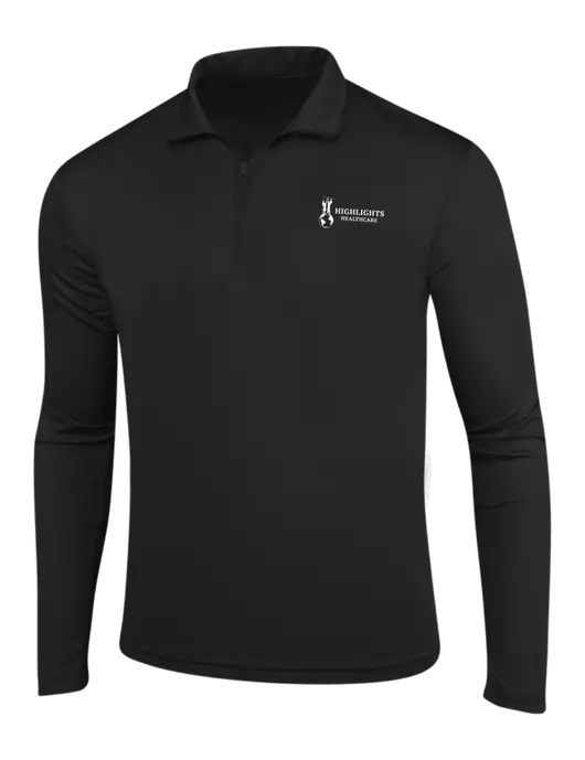 Black PosiCharge Competitor 1/4 Zip Pullover w/Highlights Healthcare Logo