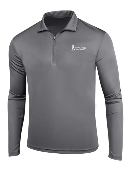 Medium Grey PosiCharge Competitor 1/4 Zip Pullover w/Highlights Healthcare Logo