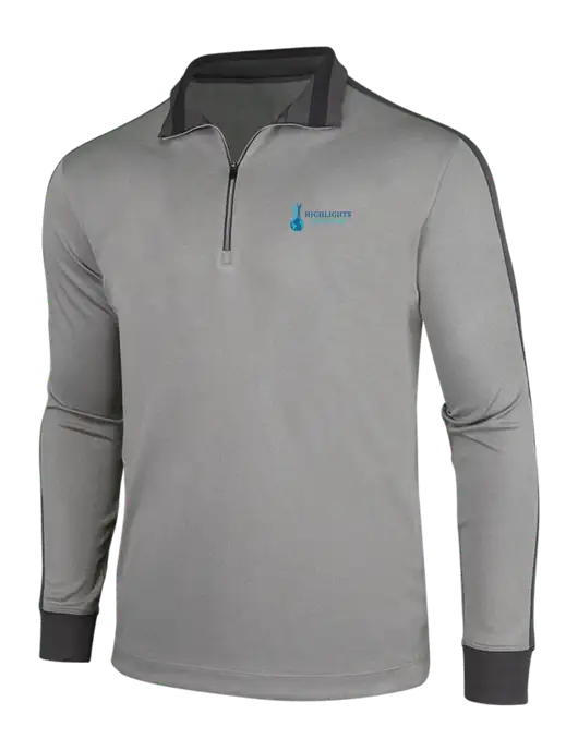 NIKE Athletic Grey/Heather Dark Grey Dry-Fit 1/2 Zip Cover-Up w/Highlights Healthcare Logo