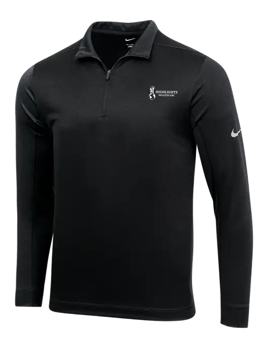 NIKE Black Dry 1/2 Zip Cover-Up w/Highlights Healthcare Logo