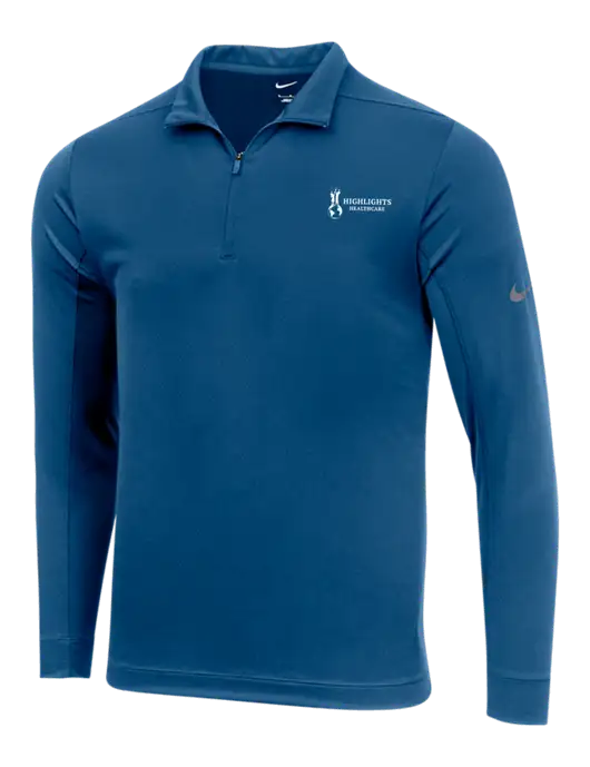 NIKE Dark Royal Dry 1/2 Zip Cover-Up w/Highlights Healthcare Logo