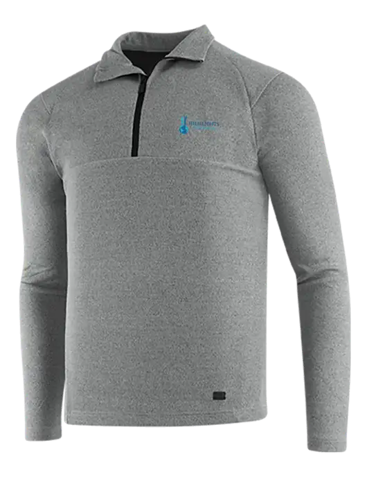 OGIO Petrol Grey Heather Transition 1/4 Zip Pullover w/Highlights Healthcare Logo