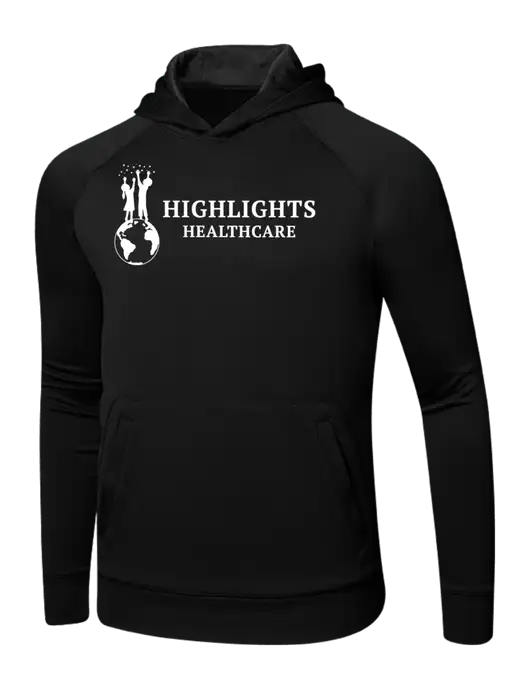 Tech Black Fleece Hooded Sweatshirt w/Highlights Healthcare Logo