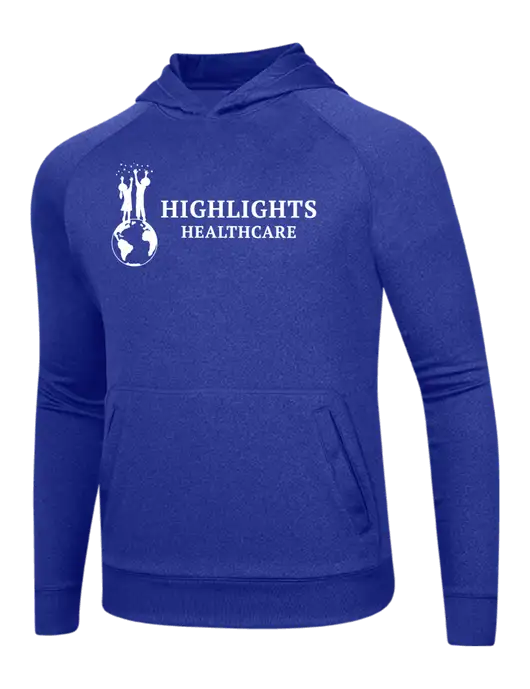 Tech True Royal Fleece Hooded Sweatshirt w/Highlights Healthcare Logo