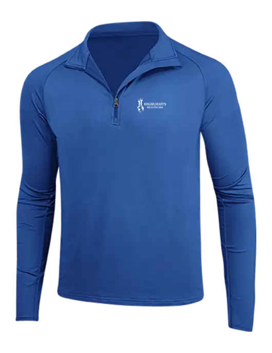 Dark Royal Sport Wick Stretch 1/4 Zip Pullover w/Highlights Healthcare Logo