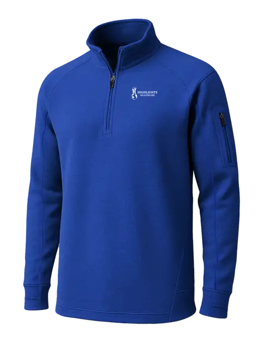 True Royal Tech Fleece 1/4 Zip Pullover w/Highlights Healthcare Logo