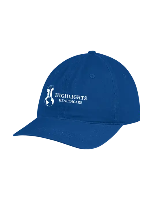 Garment Washed Unstructured Twill Royal Cap w/Highlights Healthcare Logo