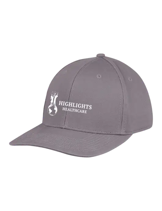 Premium Modern Structured Twill Charcoal Snapback Cap w/Highlights Healthcare Logo