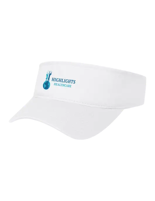White Cap Visor w/Highlights Healthcare Logo