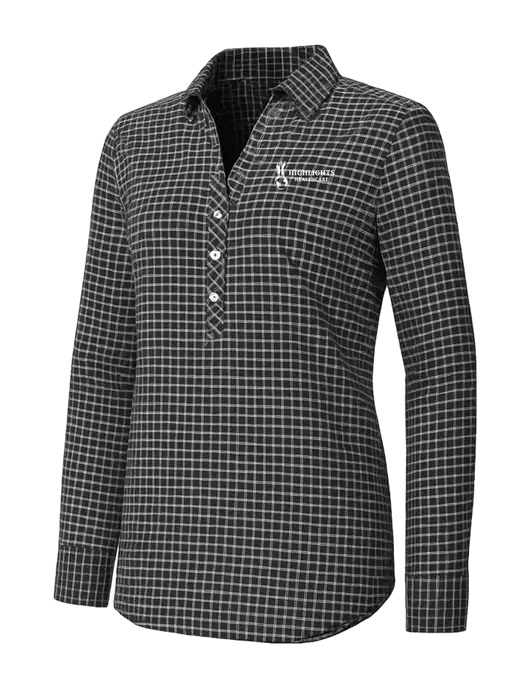 Womens Dark Grey/White City Stretch Shirt w/Highlights Healthcare Logo
