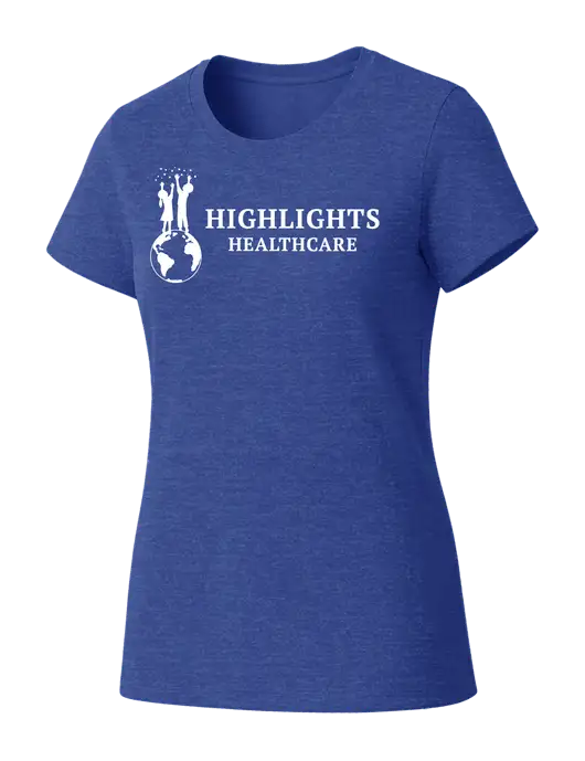 Womens Seriously Soft Royal Frost T-Shirt w/Highlights Healthcare Logo