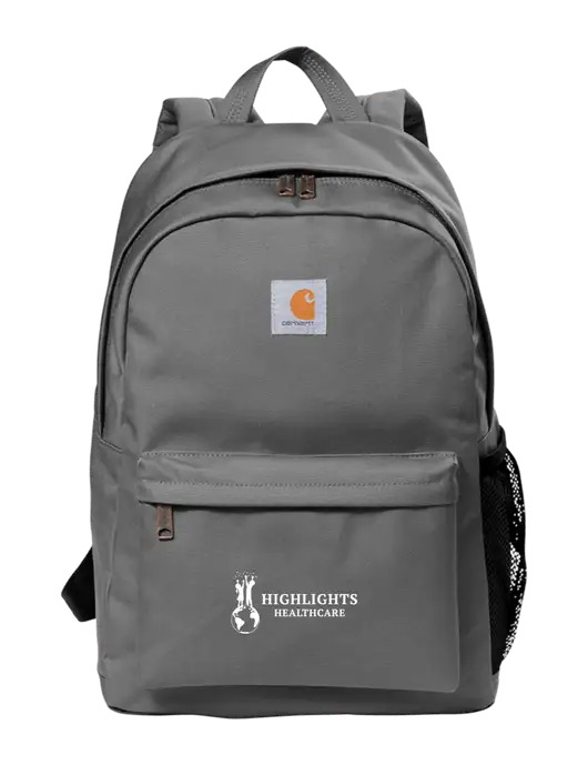 Carhartt Grey Canvas Backpack w/Highlights Healthcare Logo