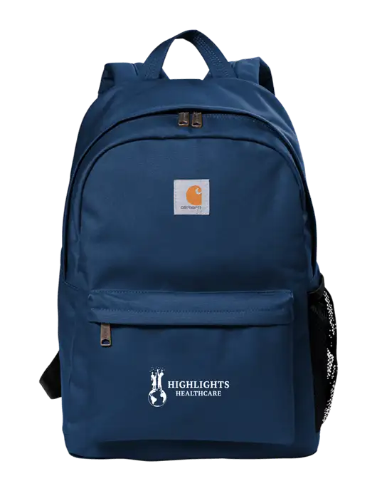 Carhartt Navy Canvas Backpack w/Highlights Healthcare Logo