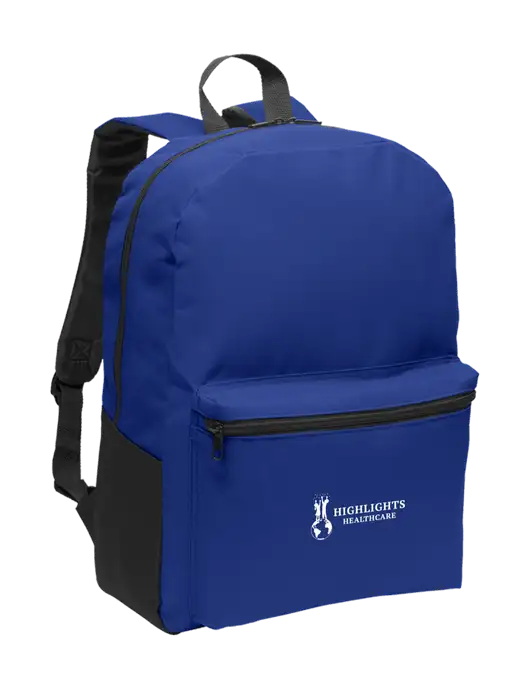 Casual Twilight Blue Lightweight Laptop Backpack w/Highlights Healthcare Logo