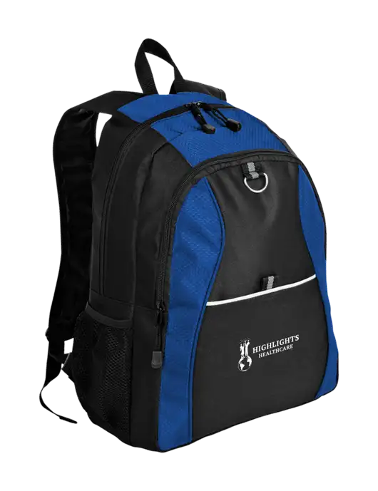 Honeycomb Twilight Blue/Black Backpack w/Highlights Healthcare Logo