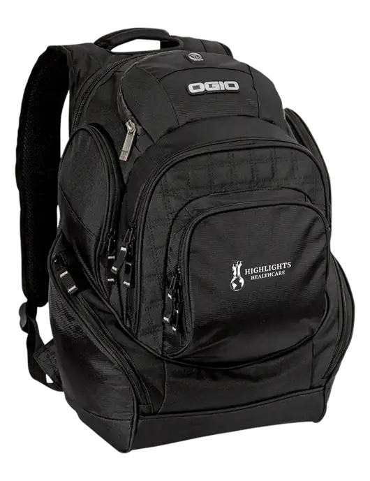 OGIO Black Mastermind Pack w/Highlights Healthcare Logo
