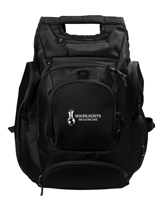OGIO Blacktop Metro Ballistic Laptop Backpack w/Highlights Healthcare Logo