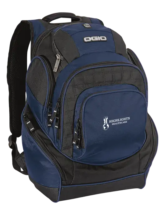 OGIO Navy Mastermind Pack w/Highlights Healthcare Logo
