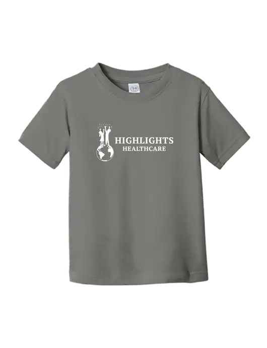 Rabbit Skins Charcoal Toddler Fine Jersey Tee w/Highlights Healthcare Logo