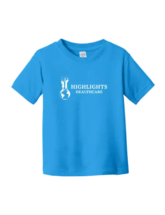 Rabbit Skins Cobalt Toddler Fine Jersey Tee w/Highlights Healthcare Logo